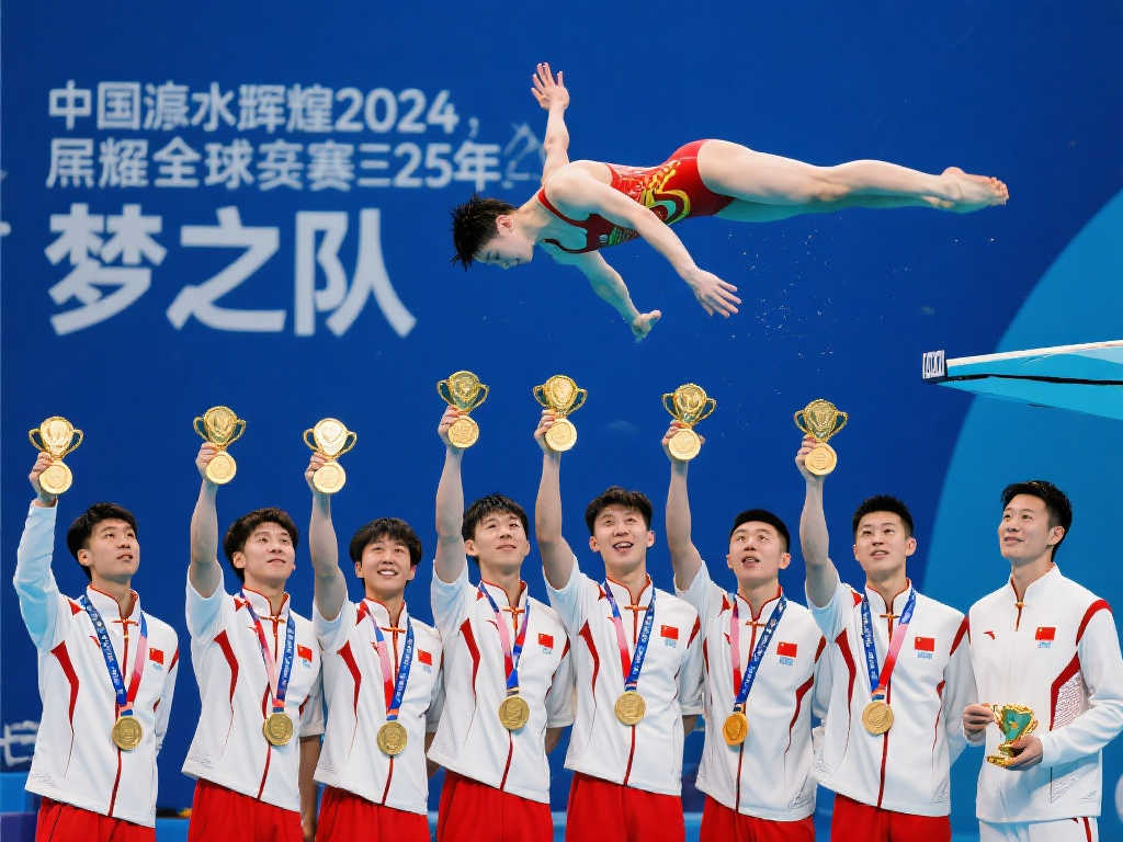 2024跳水辉煌：三大赛狂揽25金，巴黎奥运八金称霸